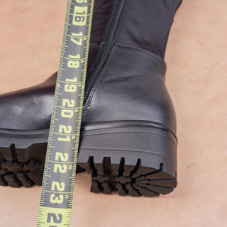 Call it Sprint Wmn Vegan Black Leather Zip Fashion Comfort Knee Boots 9US EUR40