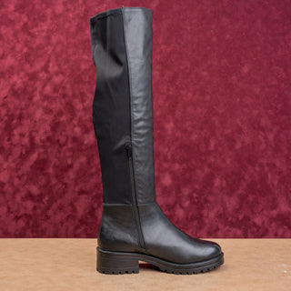 Call it Sprint Wmn Vegan Black Leather Zip Fashion Comfort Knee Boots 9US EUR40