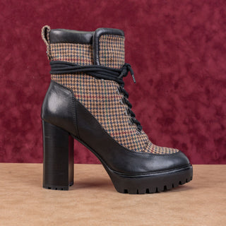 Veronica Beard Women Hasia Moto Biker Platform Brown Leather Ankle Boots sz 11