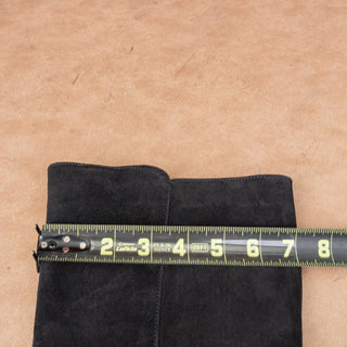 La Canadienne Women Silvana Black Waterproof Suede Zip Riding Knee Boots sz 8
