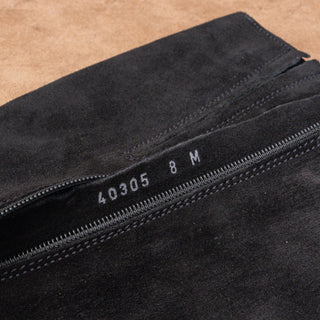 La Canadienne Women Silvana Black Waterproof Suede Zip Riding Knee Boots sz 8