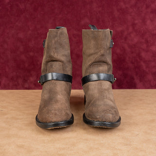 rag&bone Women Moto Biker Brown Black Festival boho Suede Boots 9.5US EUR 39.5