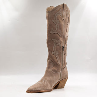 Dolce Vita Women Samsin Western Cowgirl Light Beige Suede Tall Boots Size 12