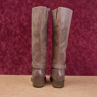 Born Women Saddler Brown Leather Riding Equestrian Wide Calf  Knee Boots sz 7.5
