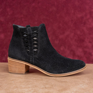 Paul Green Women Vienna Black Soft Suede Zip Ankle Boots sz 7.5US UK5
