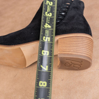 Paul Green Women Vienna Black Soft Suede Zip Ankle Boots sz 7.5US UK5