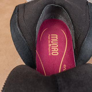 Munro Women Devon Navy Blue Double Zip Narrow Ankle Boots Size 7.5N