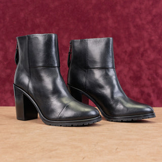 rag&bone Women Newbury Western Black Leather Vibram Heel Boots size 9US EUR39.5