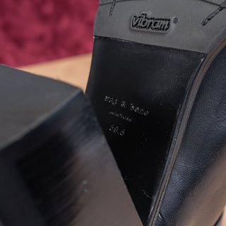 rag&bone Women Newbury Western Black Leather Vibram Heel Boots size 9US EUR39.5