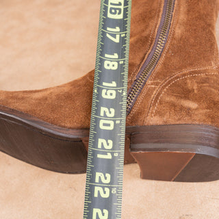 Frye Women Molly Tassel Brown Suede Zip Festival Party OTK Boots sz 6
