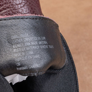 Caslon Women Miller Burgundy Leather Water Resistant Chelsea Boots Sz 12