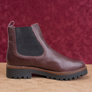 Caslon Women Miller Burgundy Leather Water Resistant Chelsea Boots Sz 12