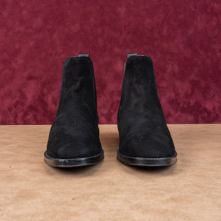 Stuart Weitzman Women Black Suede Slip-on Fashion Chelsea Ankle Boots sz 10