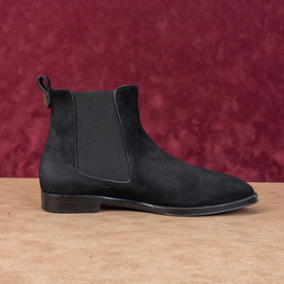 Stuart Weitzman Women Black Suede Slip-on Fashion Chelsea Ankle Boots sz 10