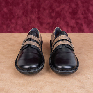 Naot Women Celesta Black Leather Loafer Strap Shoes sz 6-6.5US EUR37