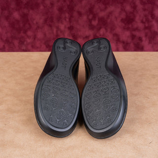 Naot Women Celesta Black Leather Loafer Strap Shoes sz 6-6.5US EUR37