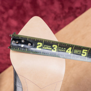 Franco Sarto Women Pointed Toe Croc Print Black Leather fashion Knee Boots 8.5