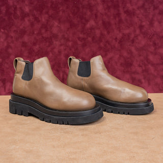 StudioLee Women Fashion Green Leather Platform Party Chelsea Boots 7US EUR37