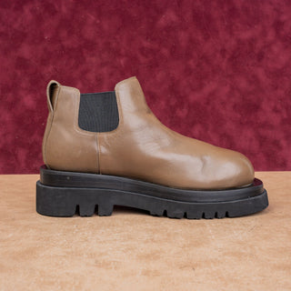 StudioLee Women Fashion Green Leather Platform Party Chelsea Boots 7US EUR37