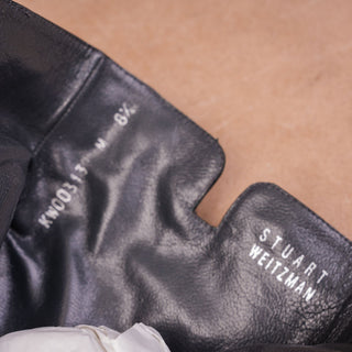 Stuart Weitzman Women Black Leather Vintage Retro 90s Zip Ankle Boots sz 8.5
