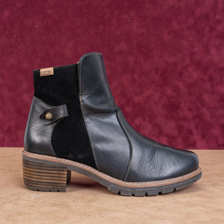 Pikolinos Women Black Leather Fashion Western Ankle Boots sz 10-10.5US EUR41