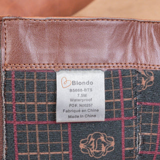 Blondo Women Volly Brown Leather Waterproof Riding knee Boots sz 7.5