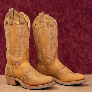 Double H Women Daniela Brown Leather Boho Party Cowboy Western Boots sz 6.5