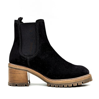 Pedro Garcia Women Zona Slip-on Black Smooth Suede Chelsea Boots 6US EUR36.5