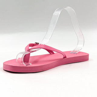 Stuart Weitzman Women Crystal Thong Pink EVA Slide Sandals size 7US EUR 37.5