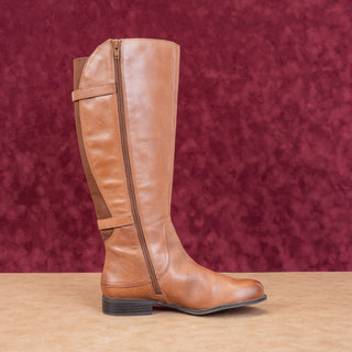 Naturalizer Women Jamison Brown Leather Wide Calf Comfort Riding Knee Boots sz 7