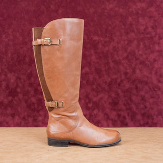 Naturalizer Women Jamison Brown Leather Wide Calf Comfort Riding Knee Boots sz 7