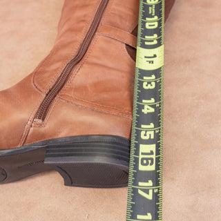 Naturalizer Women Jamison Brown Leather Wide Calf Comfort Riding Knee Boots sz 7