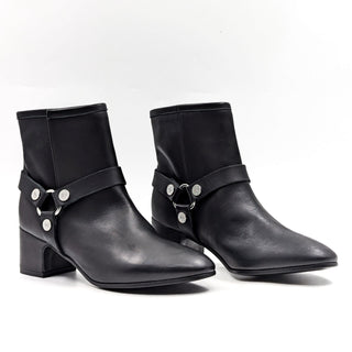 Zadig & Voltaire Wmn Trouble Harness Black Leather Moto Bike Boots 5.5-6US EUR36