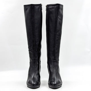 Aquatalia Women Rayleen Black Leather Office Dressy Tall Knee Boots size 6