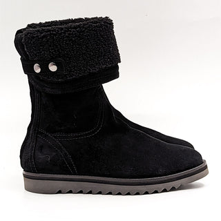 Aquatalia Women Perdi Plush Lining Black Suede Mid Winter Boots size 6