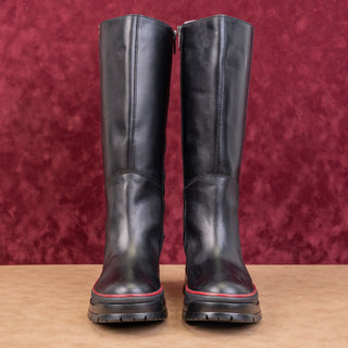 Timberland Women Malynn Waterproof Black Leather Elastic Fashion Knee Boots Sz 8