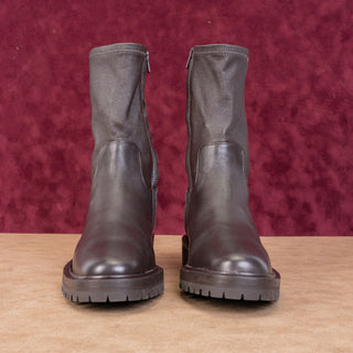 Loeffler Randall Women Danny Brown Leather Zip Ankle Fashion Boots sz 5.5
