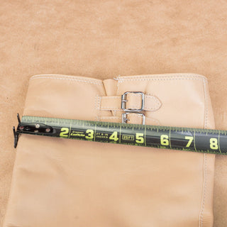 Dolce Vita Women Evi Tan Leather Moto Biker Metal Harness Boots sz 9