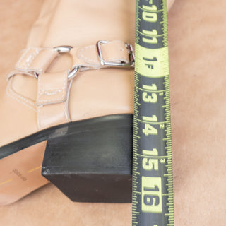 Dolce Vita Women Evi Tan Leather Moto Biker Metal Harness Boots sz 9