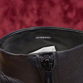 Vince Women Silvana Black Leather Dress Office Square Ankle Boots 9.5US EUR40.5