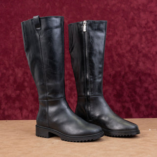 Blondo Women Cali Black Leather Waterproof Riding Knee High Boots sz 6.5