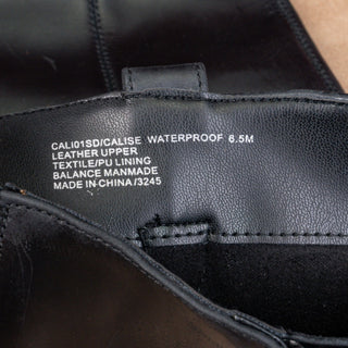 Blondo Women Cali Black Leather Waterproof Riding Knee High Boots sz 6.5