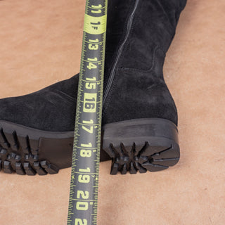 La Canadienne Women Susan Black Suede Zip Waterproof Dual Zip Knee Boots sz 9.5