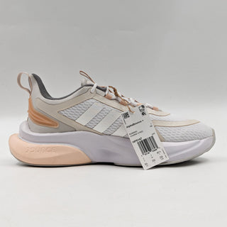 Adidas Women AlphaBounce Plus White Peach Running Athletic Sneakers size 8.5