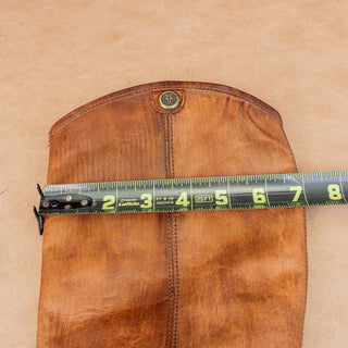 Frye Wmn Melissa Button Brown Distress Leather Equestrian Riding knee Boots 7.5