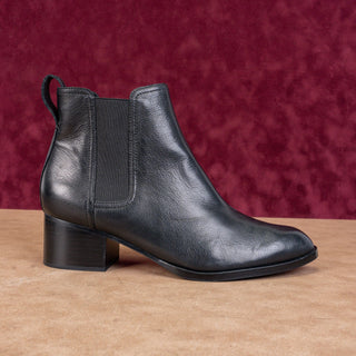 rag&bone Women Walker Black Leather Slip-on Block Heel Ankle Boots 9.5US EUR39.5