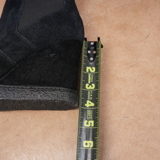 Vaneli Women Black Suede Waterproof Elastic Chelsea Wedge Fashion Boots sz 8.5