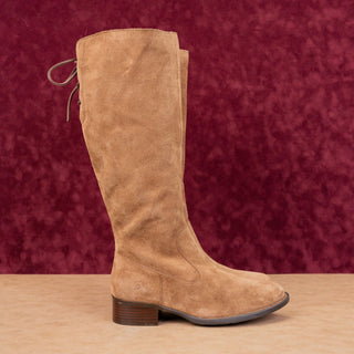 Born Women Braydon Brown Wide Calf Distress Suede Farm Riding Boots sz 9.5