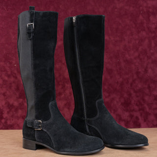 La Canadienne Samila Waterproof Black Suede Knee High Boots 9.5