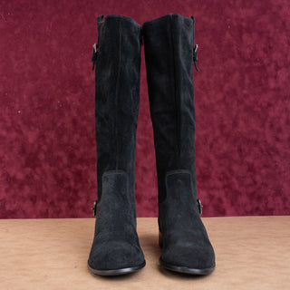 La Canadienne Samila Waterproof Black Suede Knee High Boots 9.5